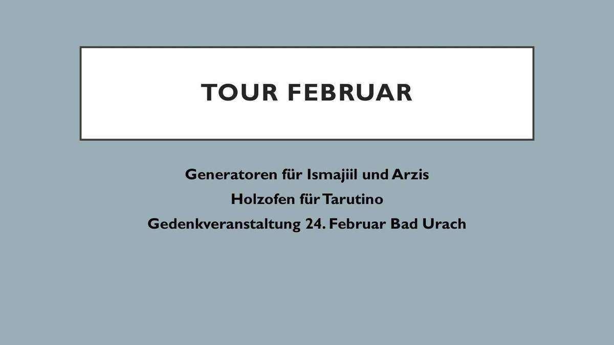 Februartour: Generatoren und Holzofen