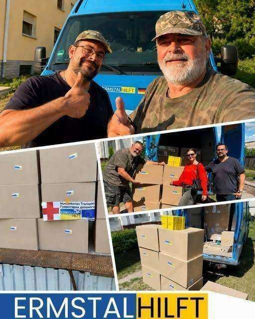Medikamententransport von Peter und Dominic Schur