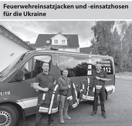 FeuerwehrausrĂŒstung aus Engstingen fĂŒr die Ukraine