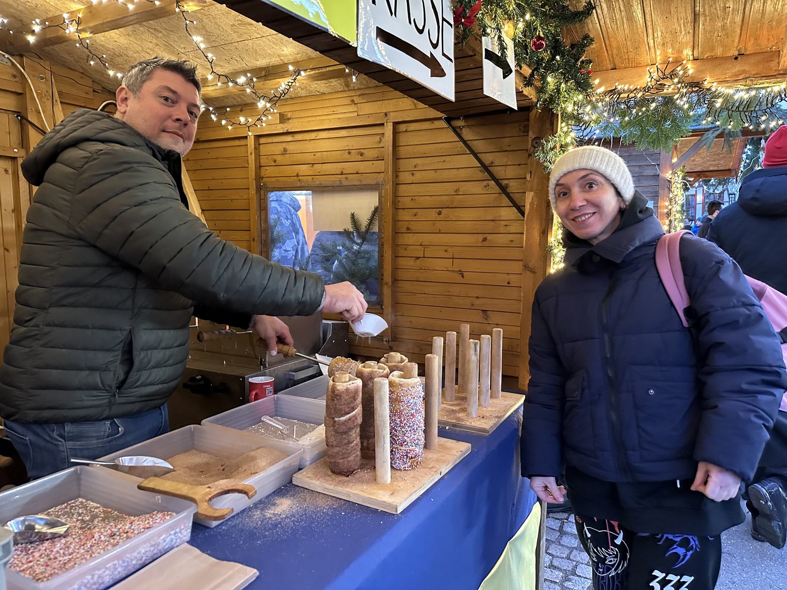 Baumstriezel am Marktstand