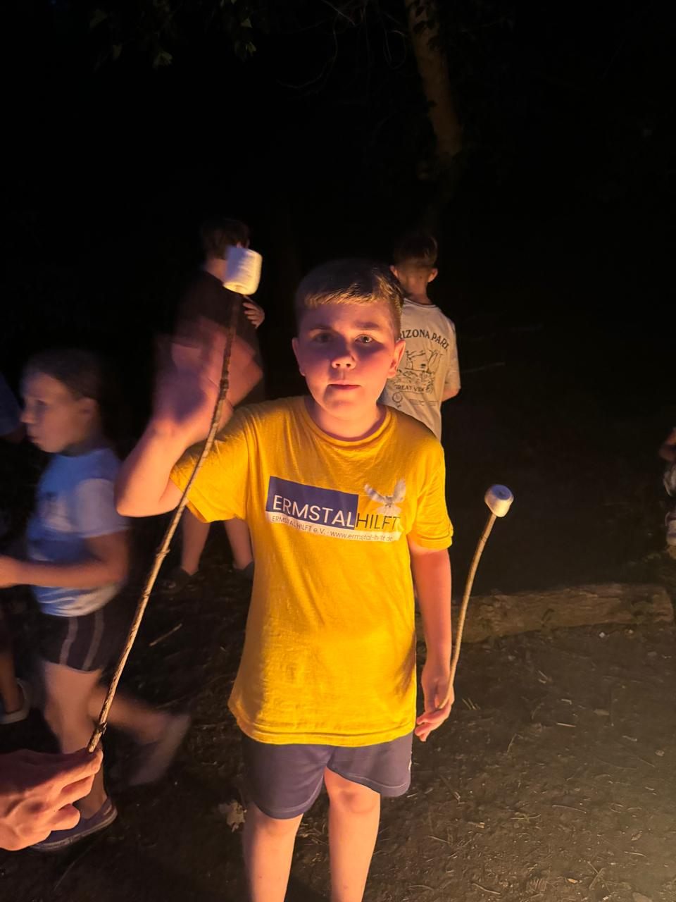 Abend am Lagerfeuer im Sommercamp